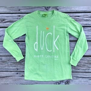 Size S COMFORT COLORS Green Duck NC Beach Travel Destination Outer Banks Tshirt